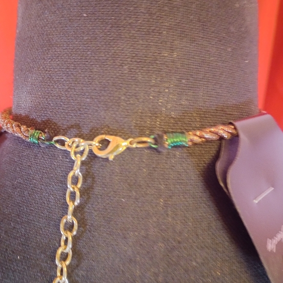 SKU 506J Handmade Pendant 26" Necklace with Wood Beads - Picture 4 of 7